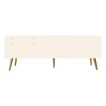 Modern Hidden Storage Bench White Upholstered Seat