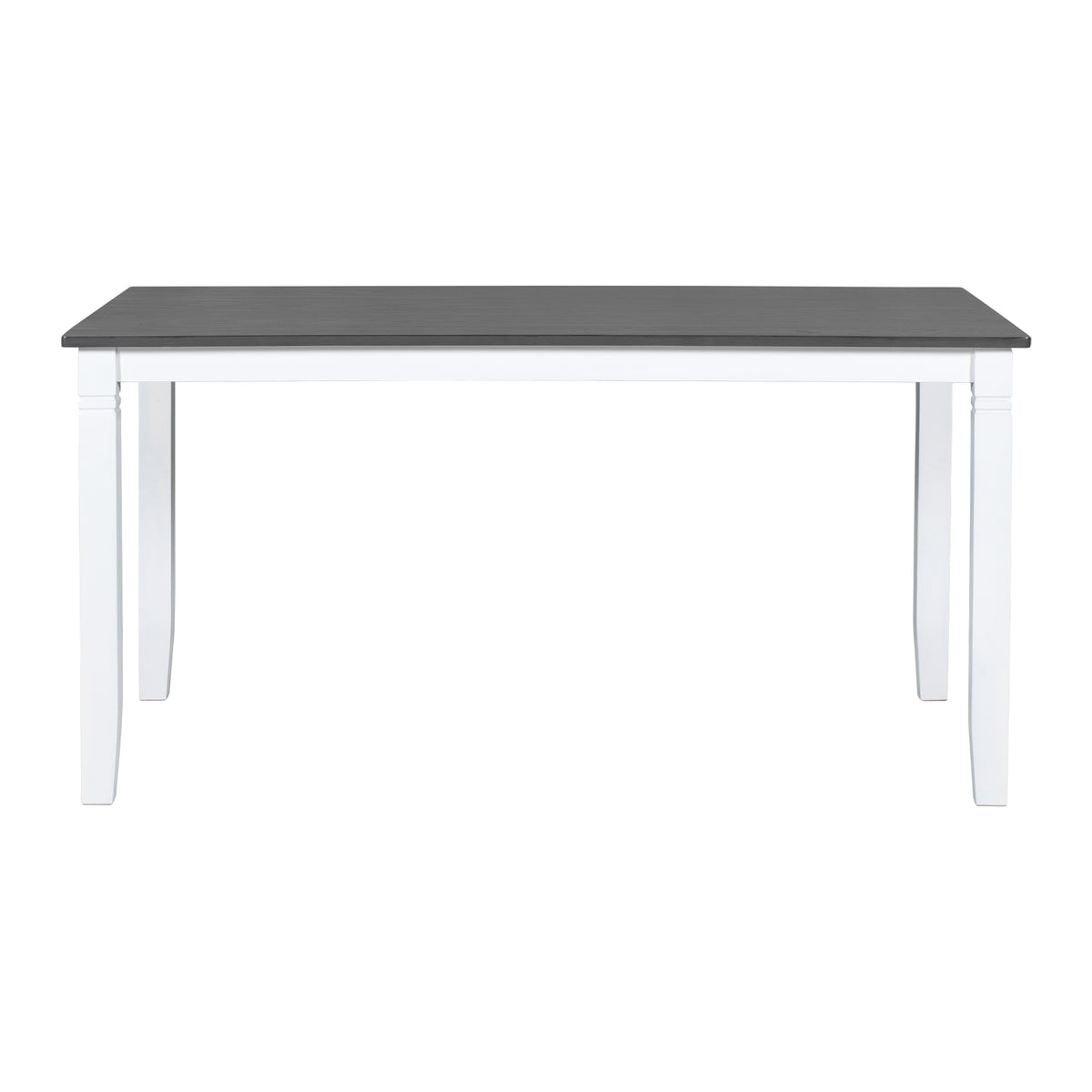 6-Piece Farmhouse Dining Set – Gray & White