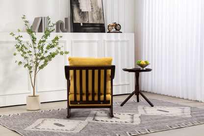 Woven Mid-Century Armchair Beige