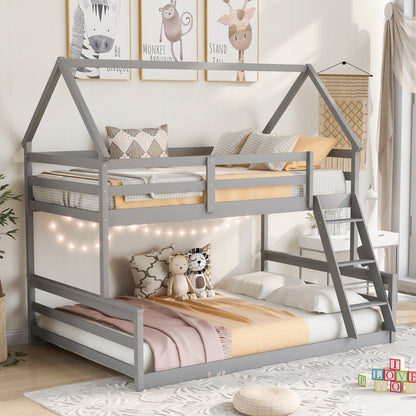 Full Bunk Bed Gray