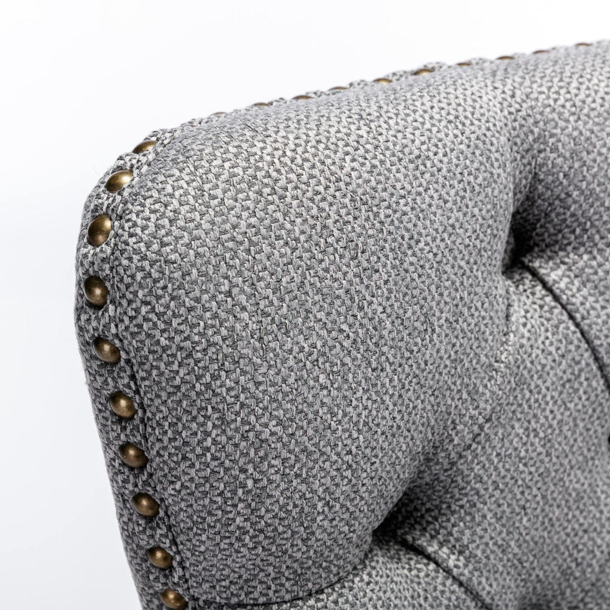 Nikki Tufted Linen Dining Chair Set (2 pcs) – Gray