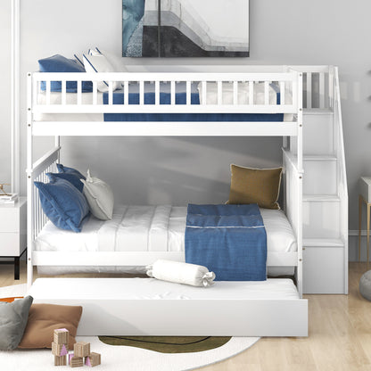 Full Over Full Bunk Bed White