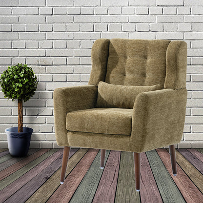 Upholstered Modern Accent Chair Foam Filled Gray