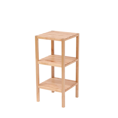 3-Tier Birch Bathroom Shelf with Storage Racks