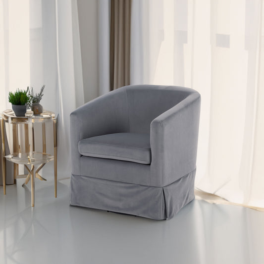 Wide Swivel Lounge Chair – Gray