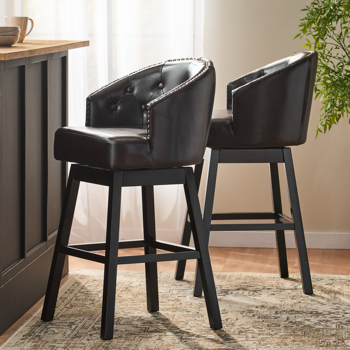 Ogden Swivel Barstools Set of 2