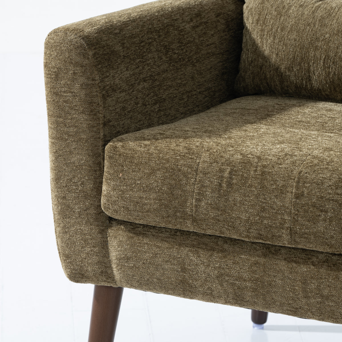 Upholstered Modern Accent Chair Foam Filled Gray