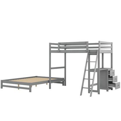Full Bunk Bed Gray