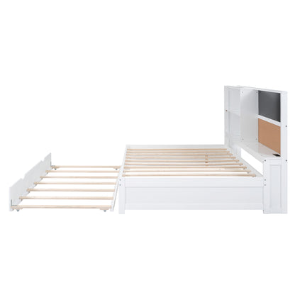 Full Daybed with Storage Drawers White
