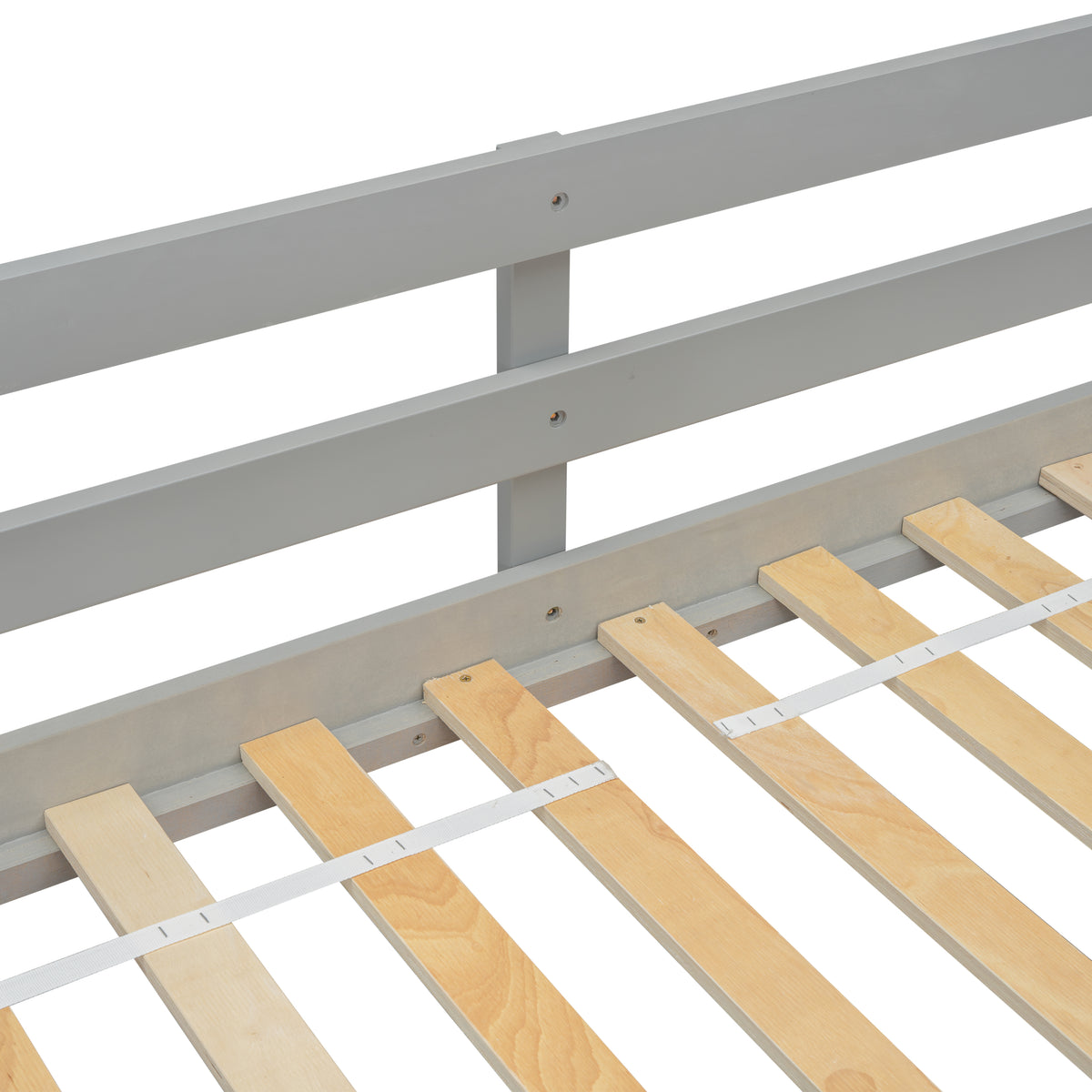 Twin Loft Bed with Ladder Gray