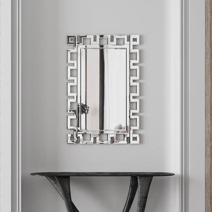 Large Rectangular Silver Wall Mirror