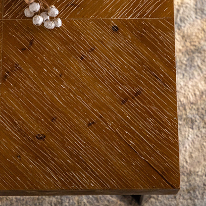 Retro Square Coffee Table Gold