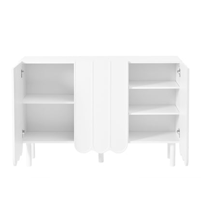 Cream Shoe Cabinet with Solid Wood Legs