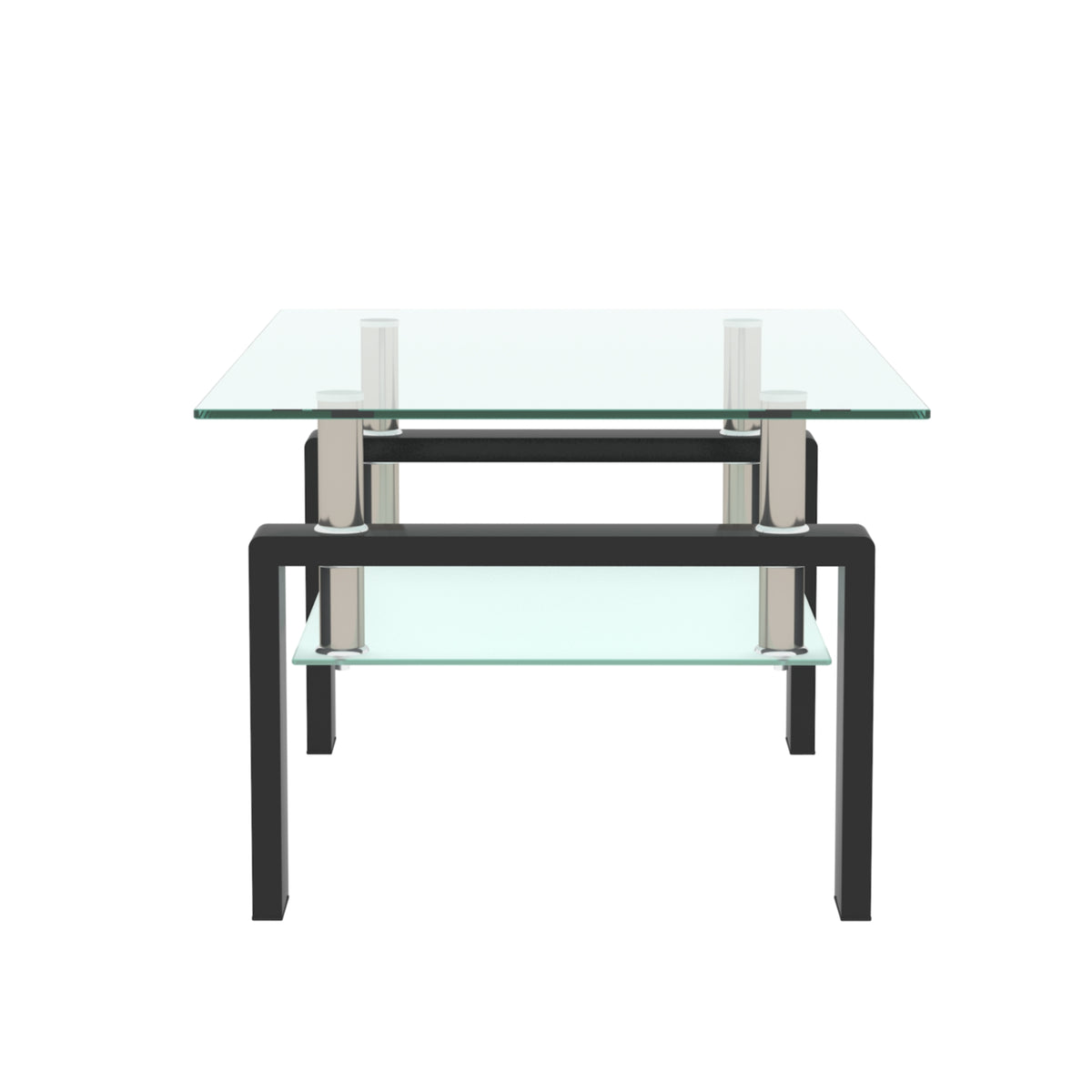 Rectangular Glass Coffee Table – Black