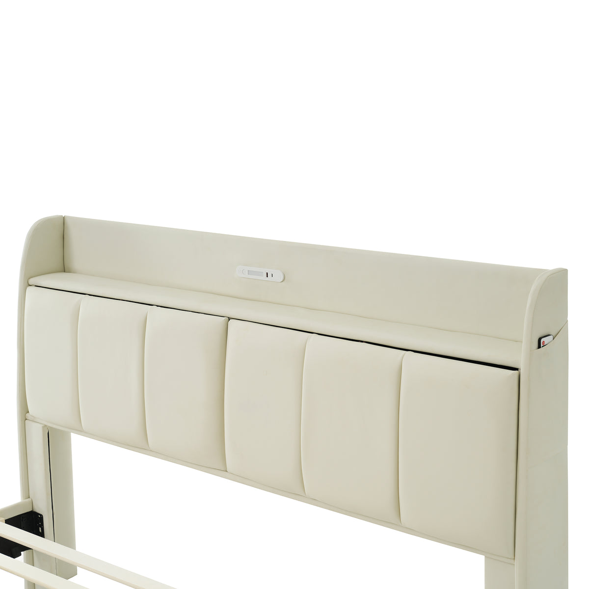 Platform Bed with Sensor Light and USB Beige