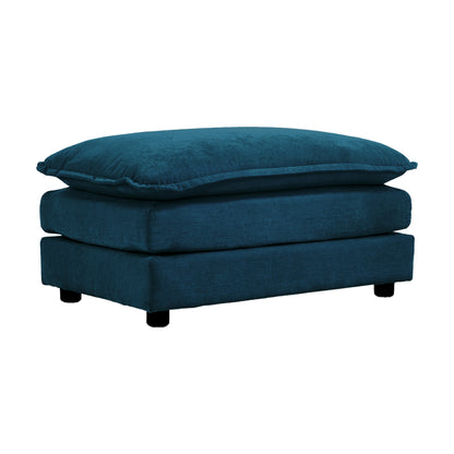 Chenille Ottoman Footrest – Blue
