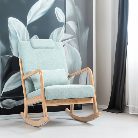 Upholstered Rocking Chair Brown