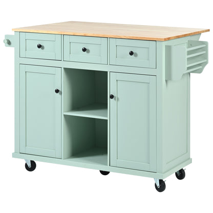 Kitchen Island Cart Mint Green