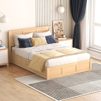 Full Wood Platform Bed