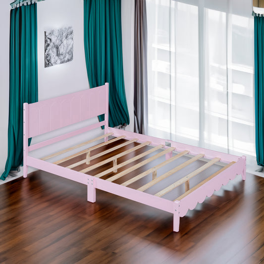Full Platform Bed Pink
