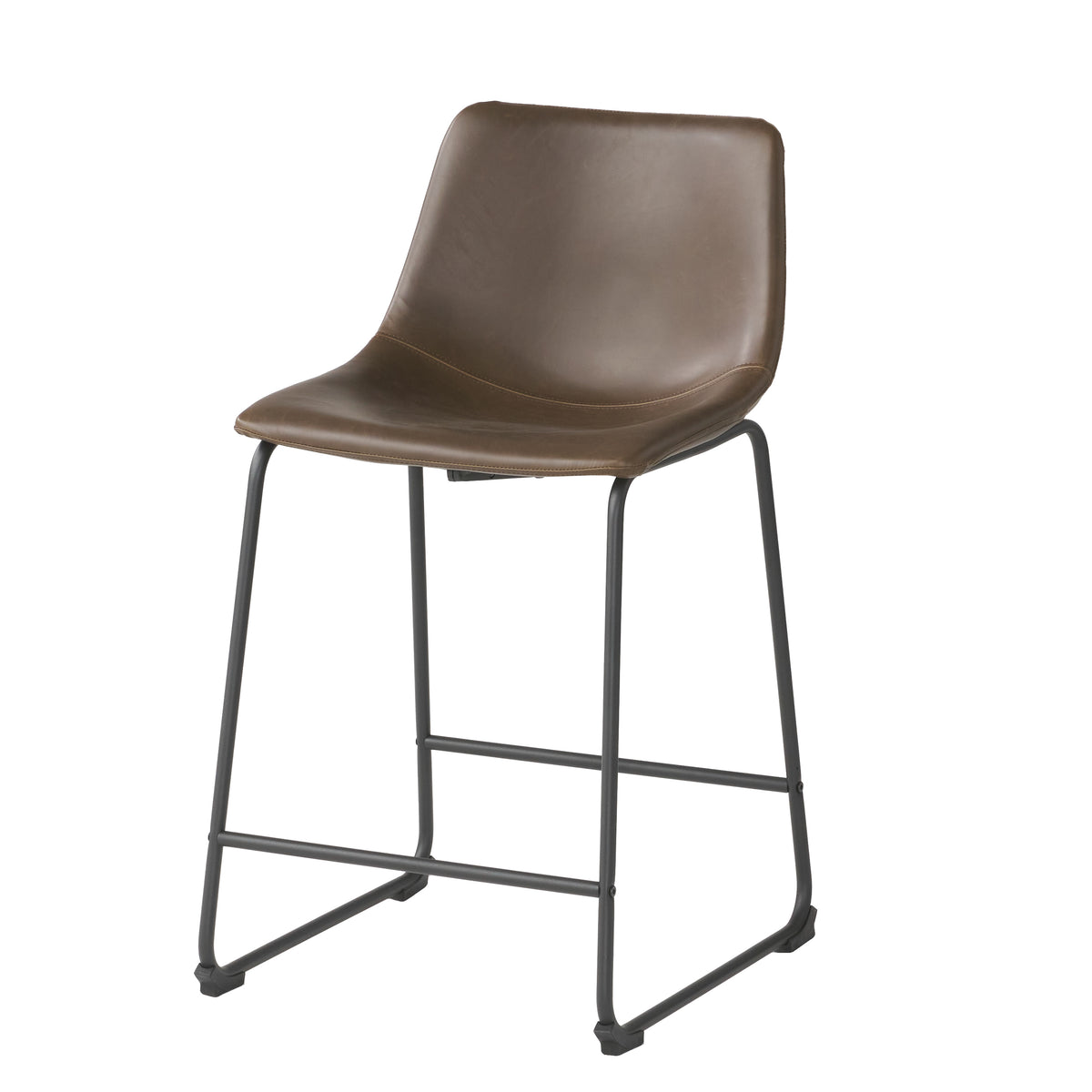 Vintage Brown Counter Stool Set (2 pcs)
