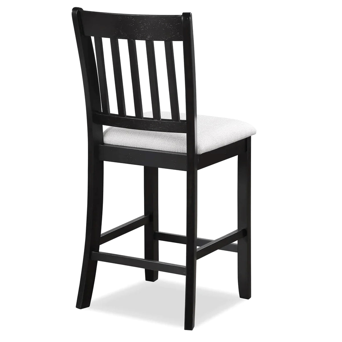 Black Bar Stools Set of 2 Rubberwood