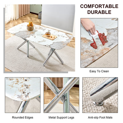 Modern Rectangular Dining Table for 6–8