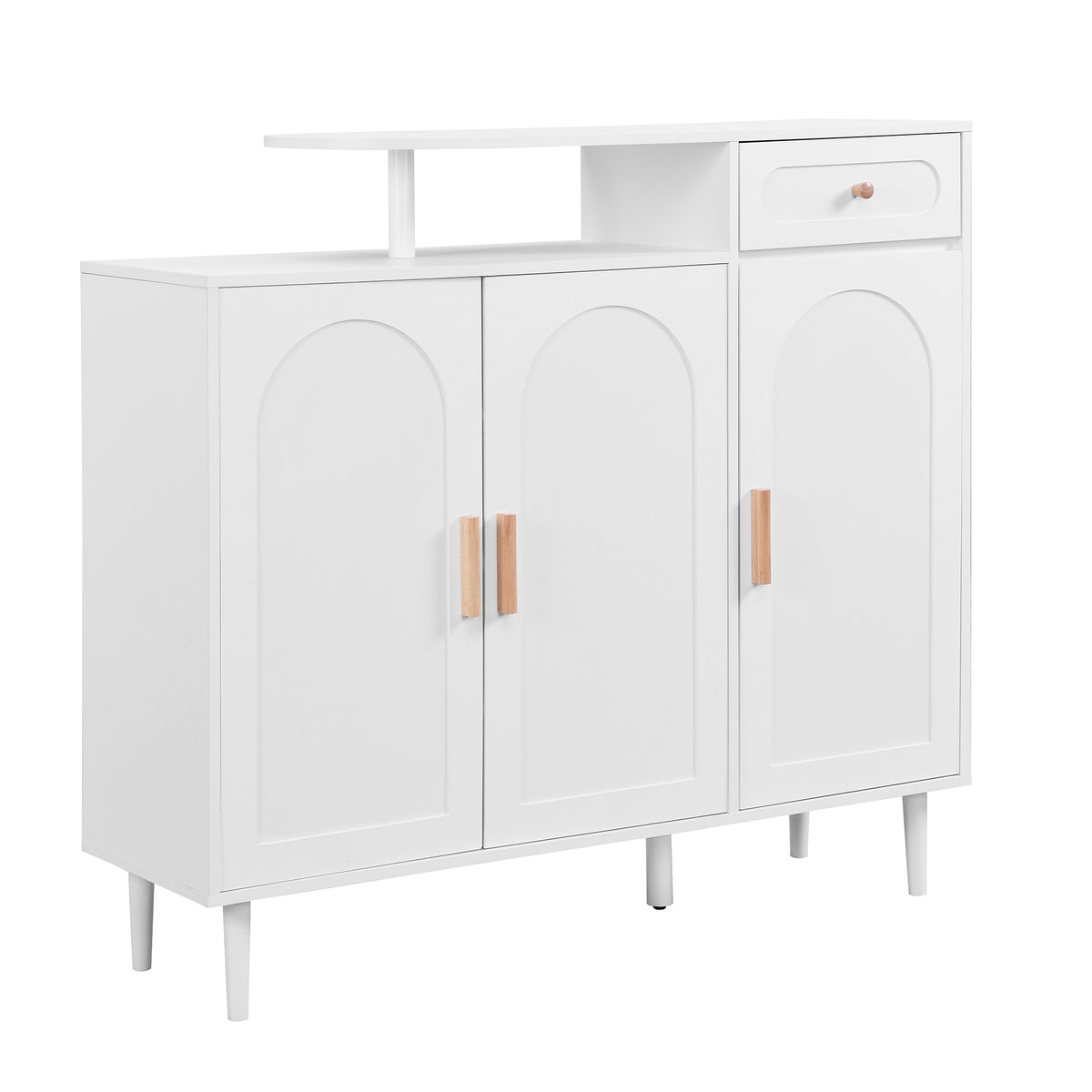 Elegant Shoe Cabinet with Adjustable Shelves White