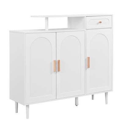 Elegant Shoe Cabinet with Adjustable Shelves White