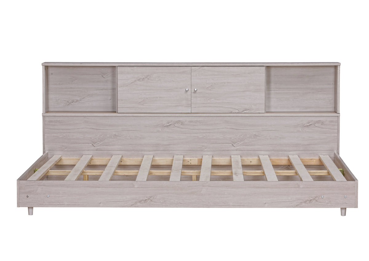 Full Daybed Frame with Bookcases Oak