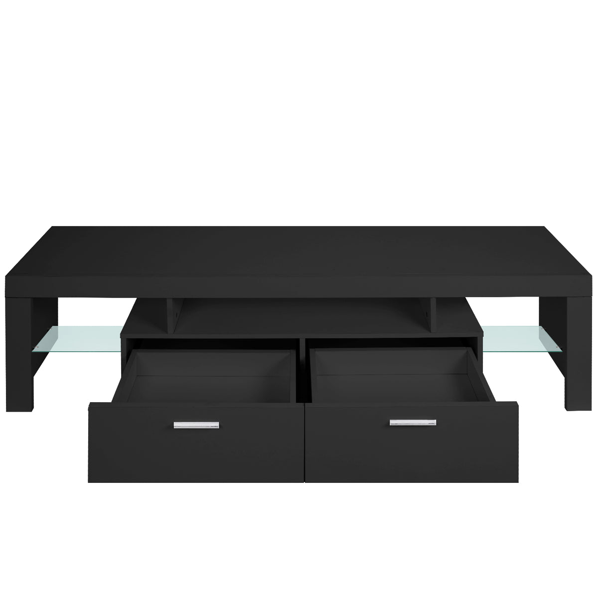 LED TV Stand with Storage White