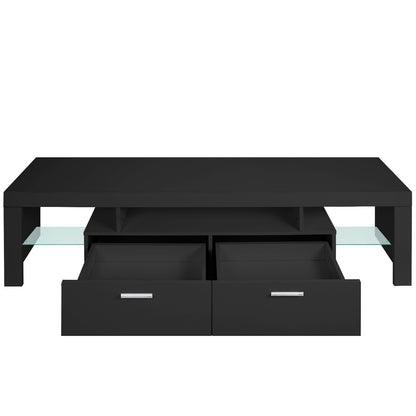 LED TV Stand with Storage White