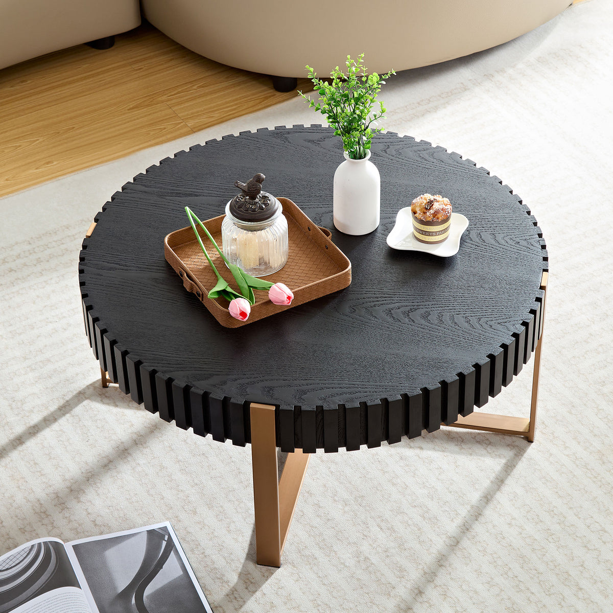 Drum Coffee Table Black