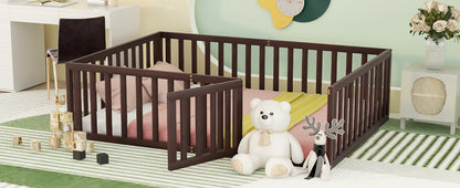 Full Wood Daybed with Fence Walnut
