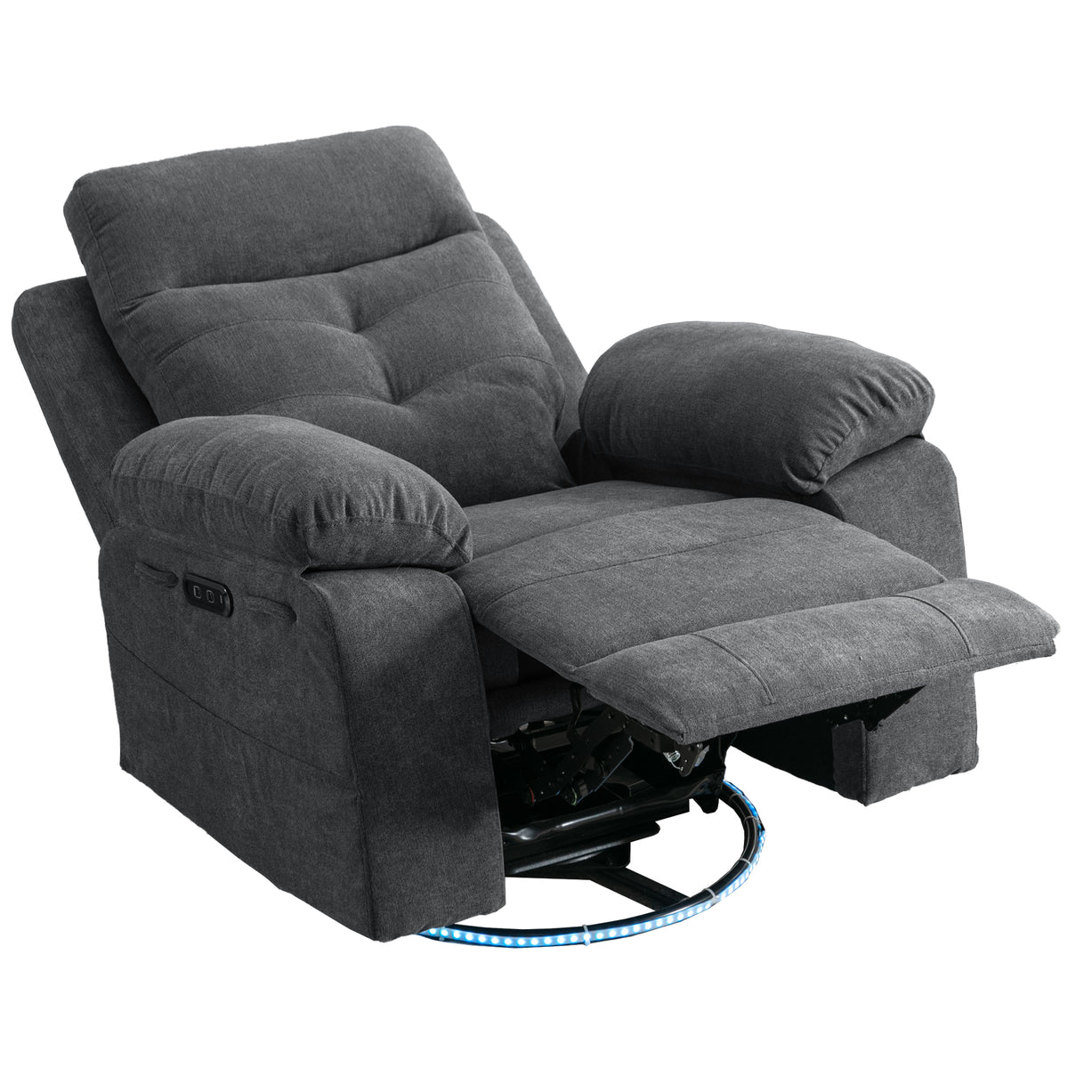 Electric Recliner Chair with LED Lighting Gray