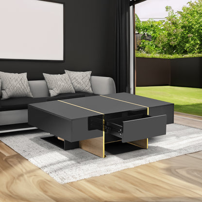 Modern Rectangular Sofa Table Black