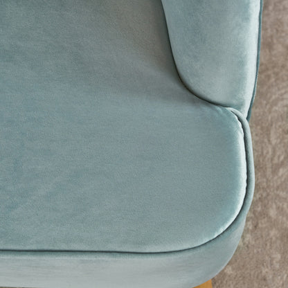 Velvet Accent Chair for Living Rooms Blue