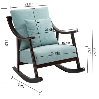 Upholstered Rocking Chair Brown