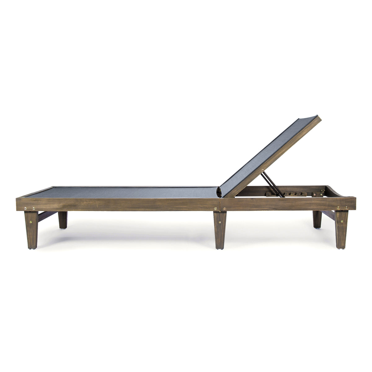 Summerland Outdoor Mesh Chaise Lounge – Dark Grey