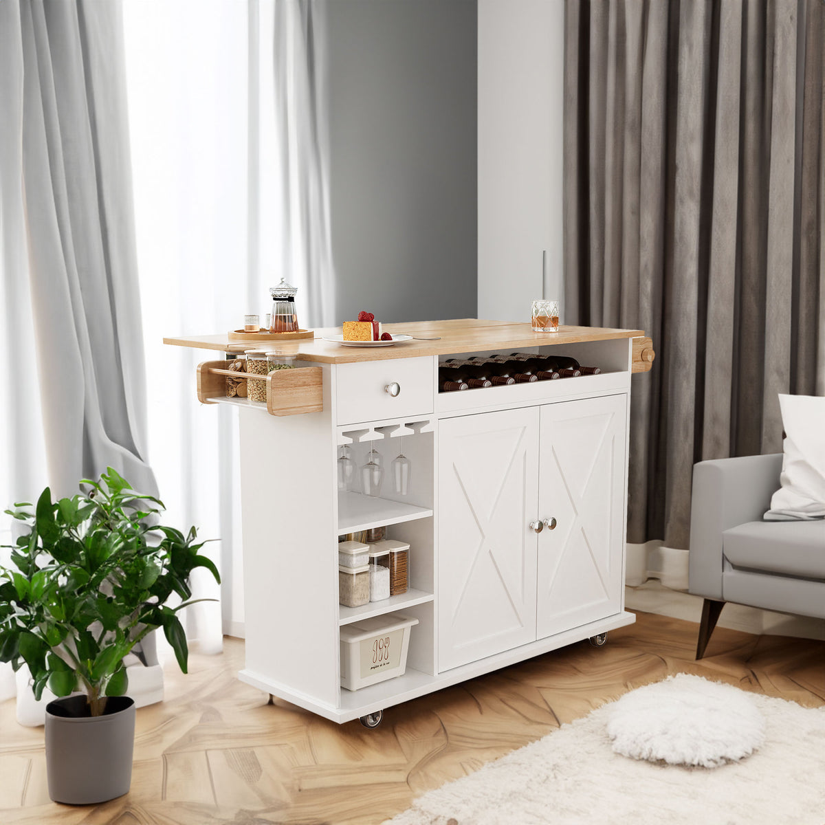 Kitchen Island Cart White Oak