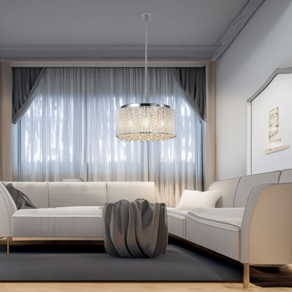 Chrome Crystal Round Chandelier