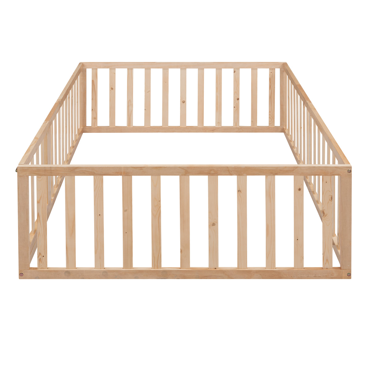 Full Daybed with Frame and Fence Natural