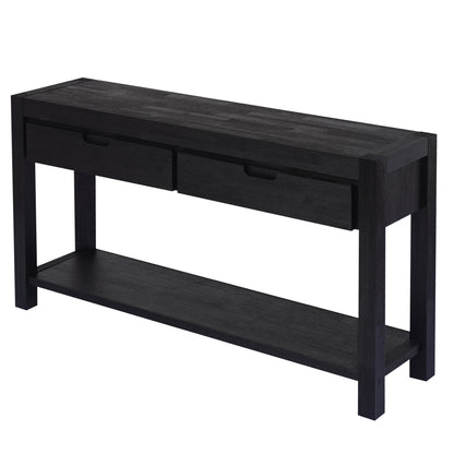 U-Style Entryway Console Table – 2 Drawers
