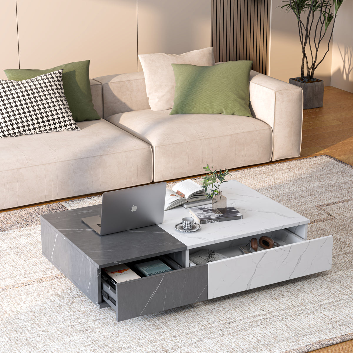 Black & White LED Coffee Table
