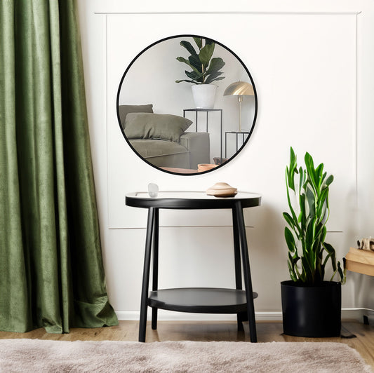 Black Round Bathroom Mirror