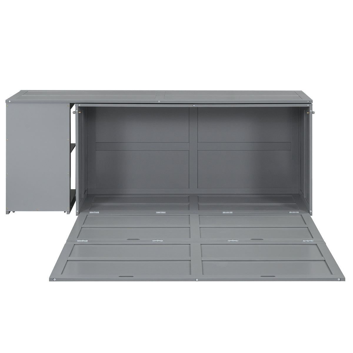 Queen Murphy Bed with Rotating Base Gray