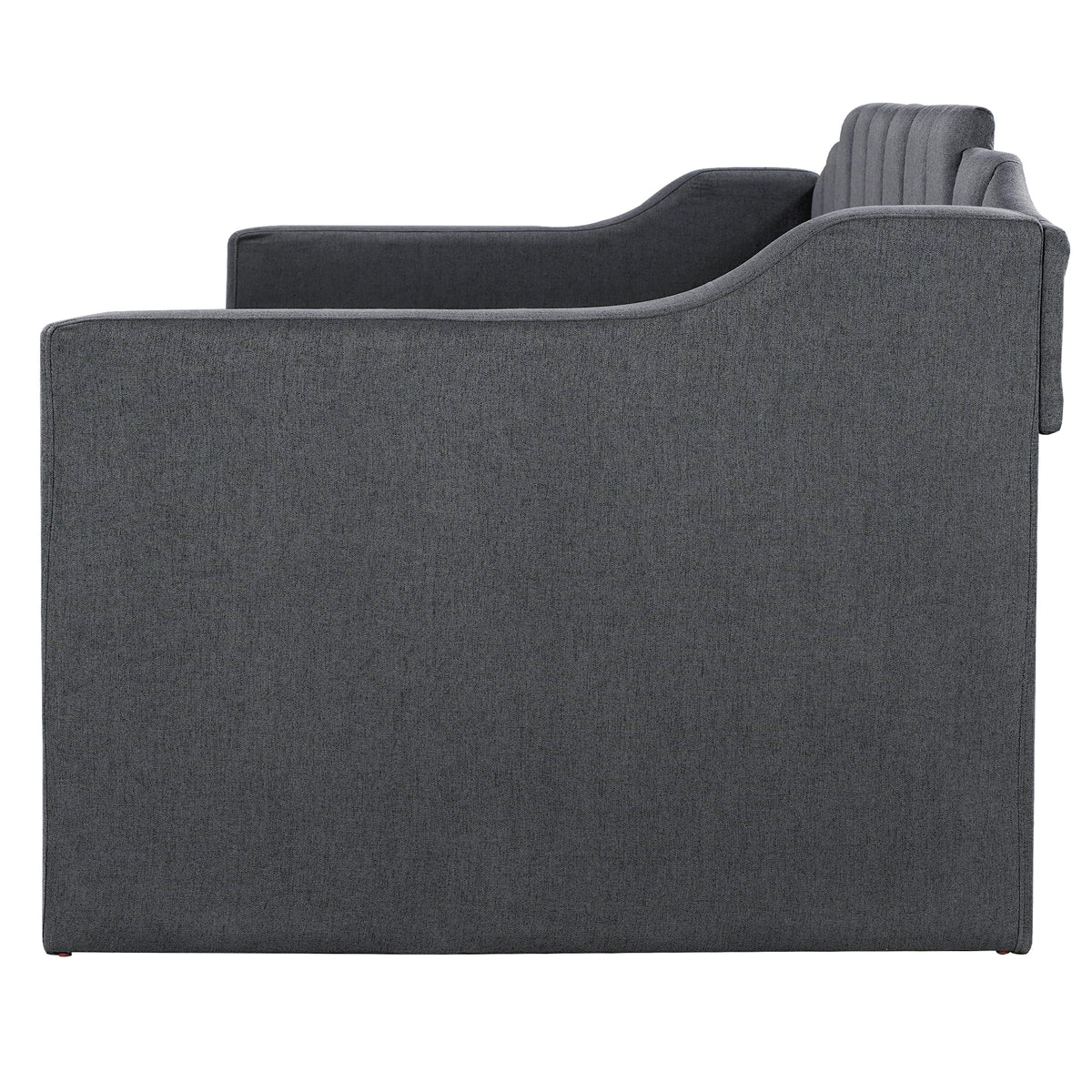 Twin Upholstered Daybed with Trundle – Black