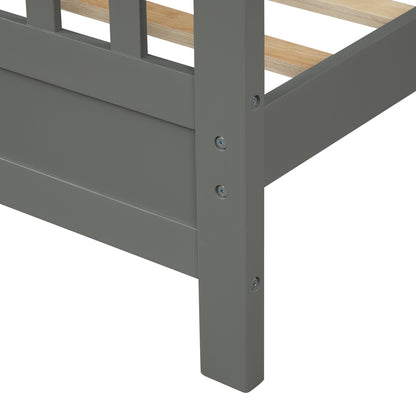 Twin Platform Bed Grey