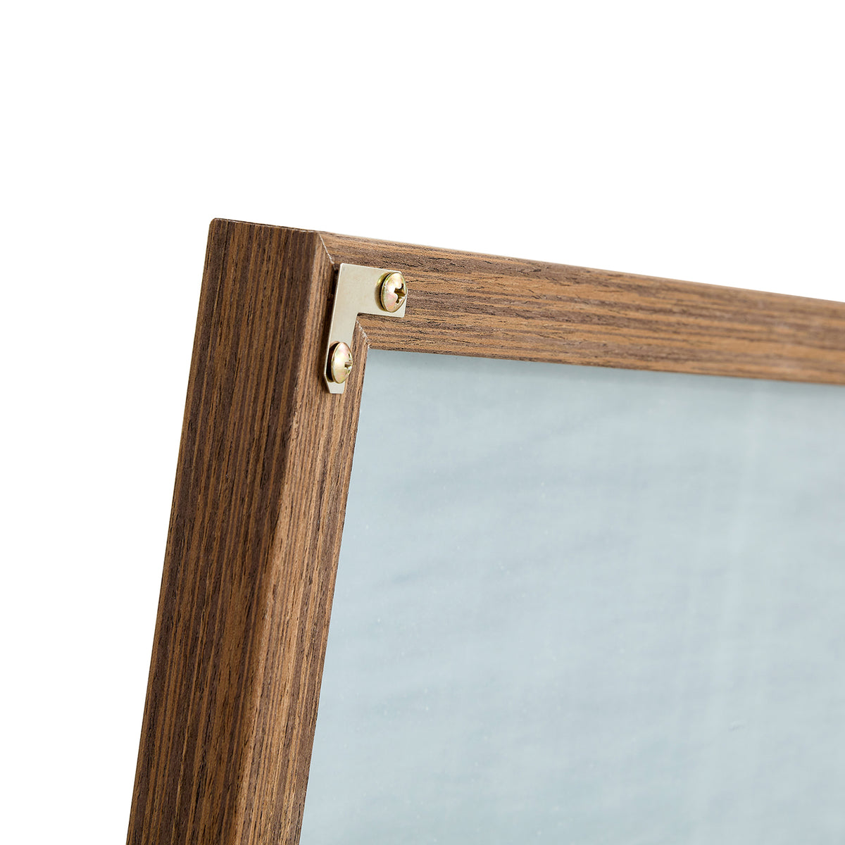 Brown Full-Length Floor Mirror Solid Wood Frame
