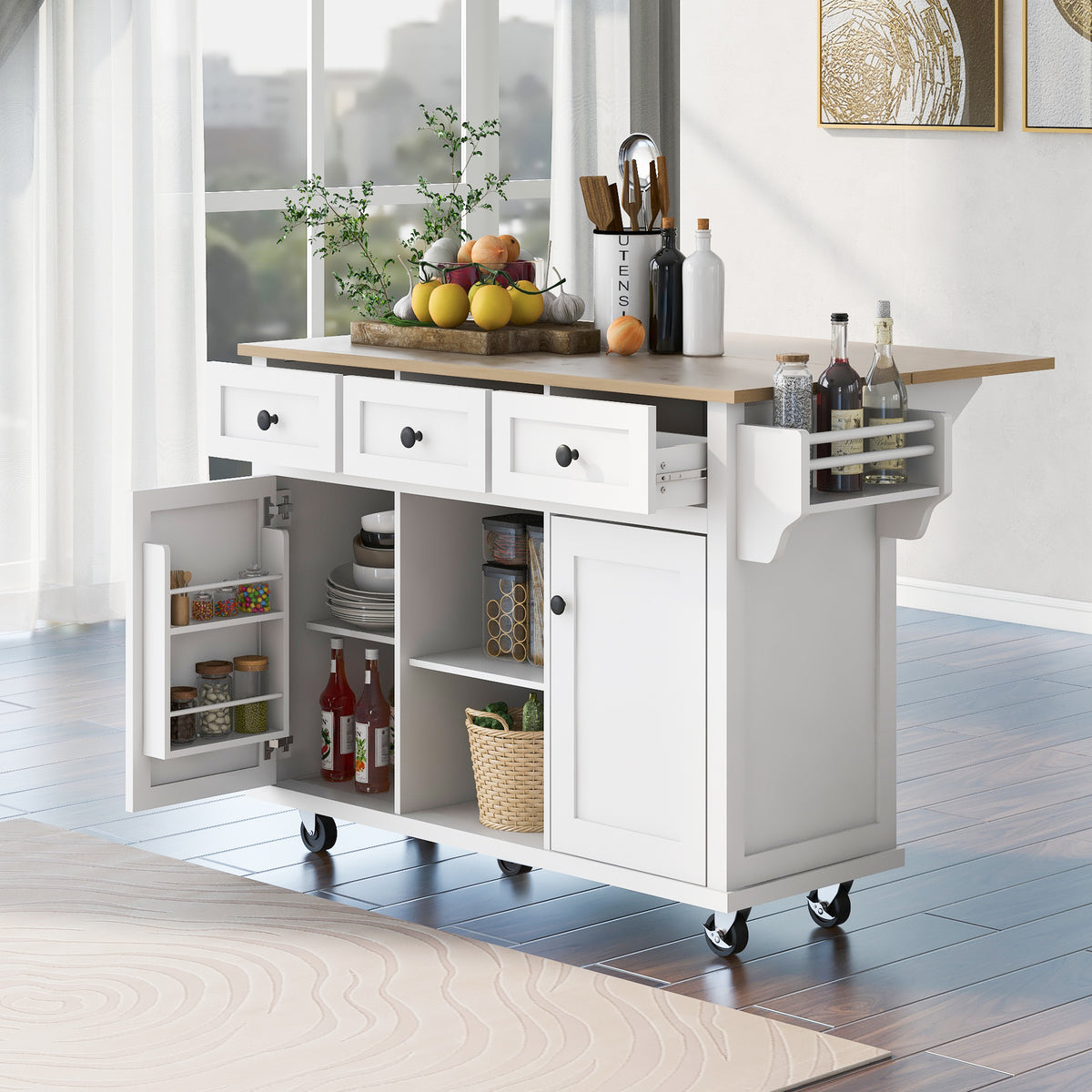 Kitchen Island Cart White